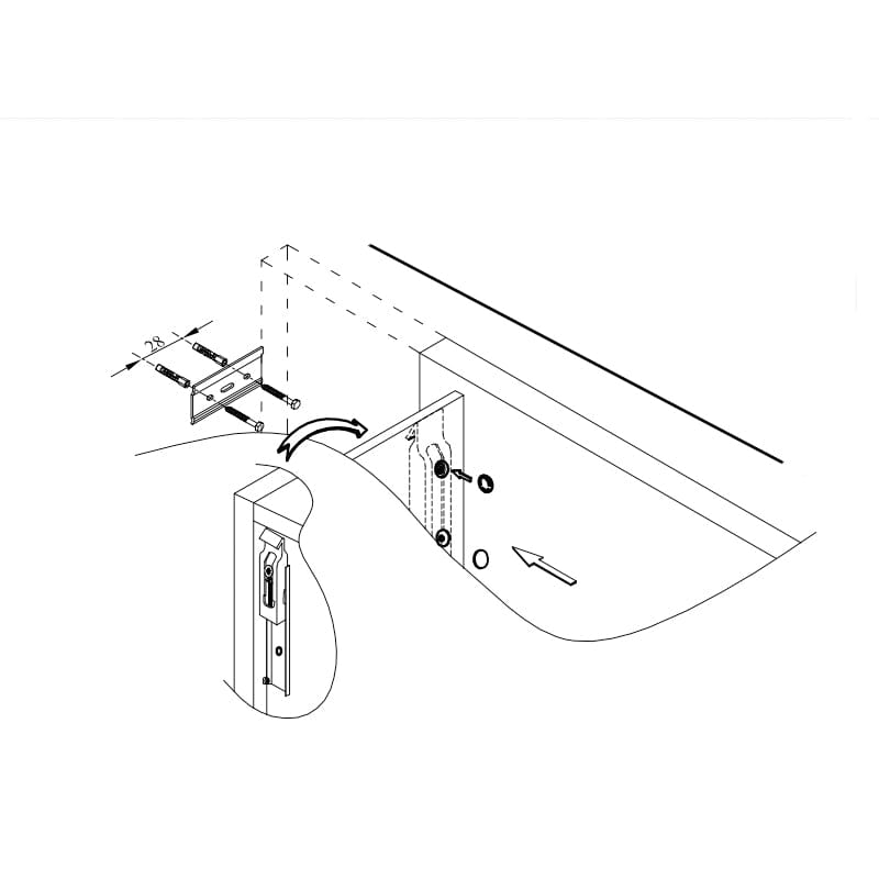 Dulap înalt suspendat Kolpasan, Pandora, 130cm, alb