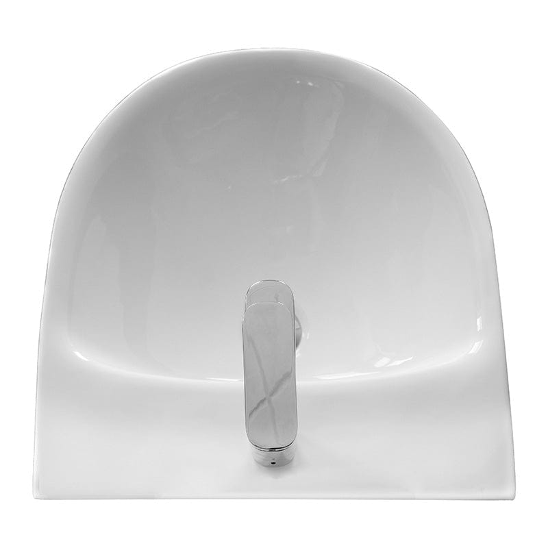 Lavoar Cassio 48, Fluminia, semirotund, 48x47 cm, alb