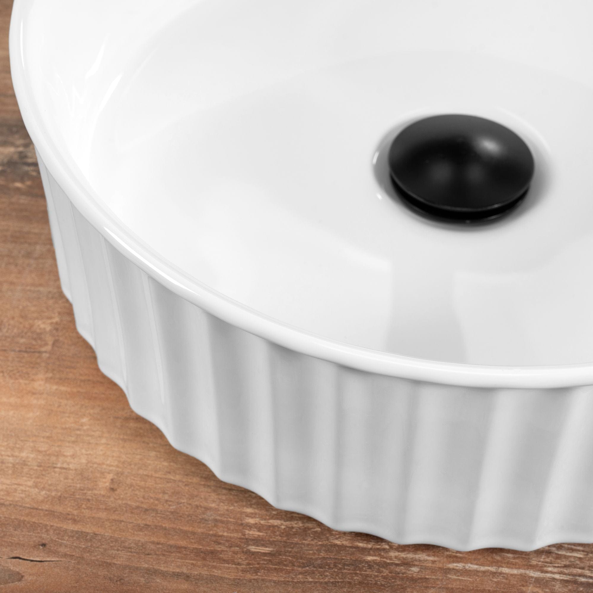 Lavoar ceramic pe blat Rea Charlotte, 36.5 cm, alb