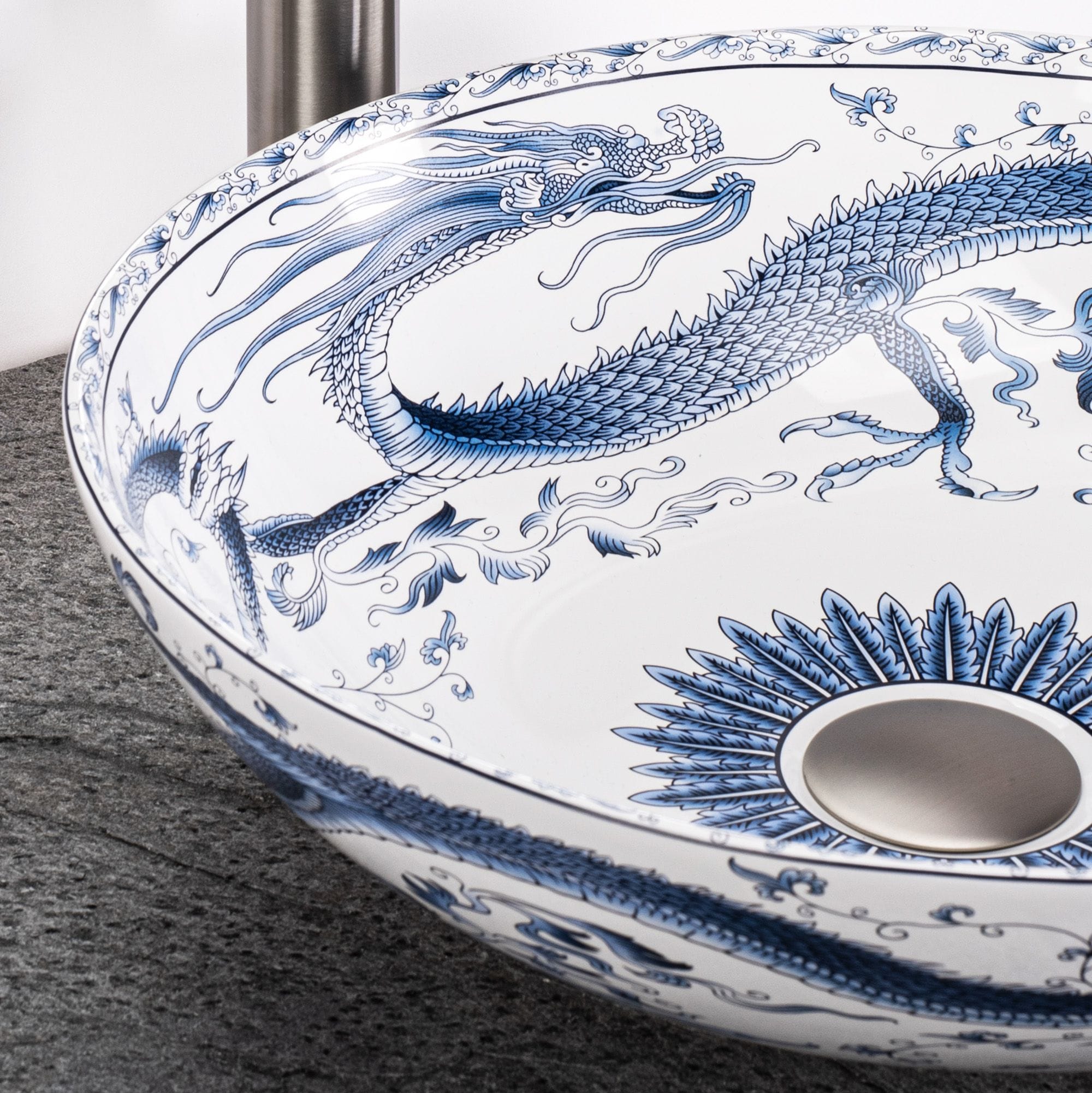 Lavoar ceramic pe blat Rea Kioto, 40 cm