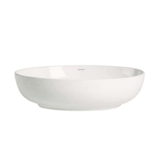 Lavoar de baie Almeira, pe blat, oval, din ceramica sanitara, 52 cm, alb mat, Elysium