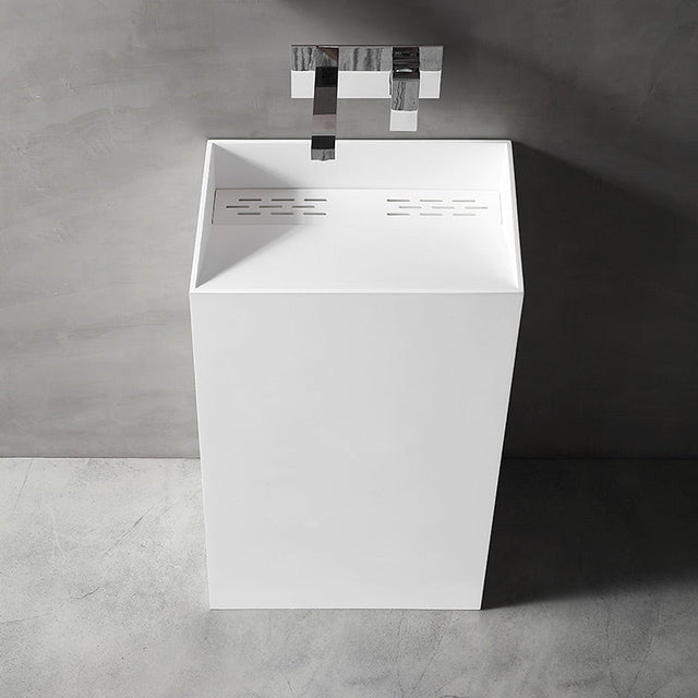 Lavoar de baie, freestanding, 50 cm, din compozit, alb, MonBlari