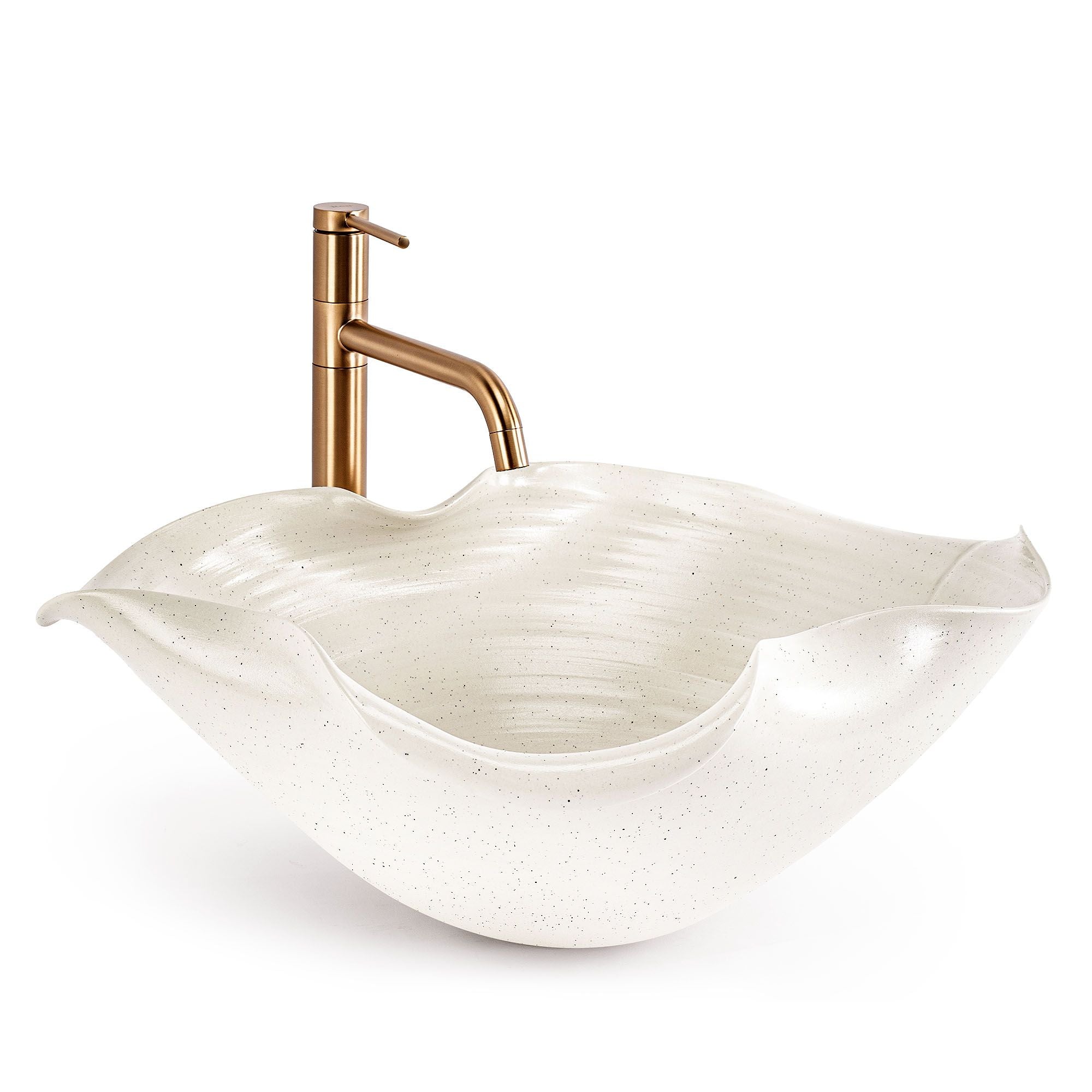 Lavoar de baie, pe blat, oval, 54 cm, bej, Rea