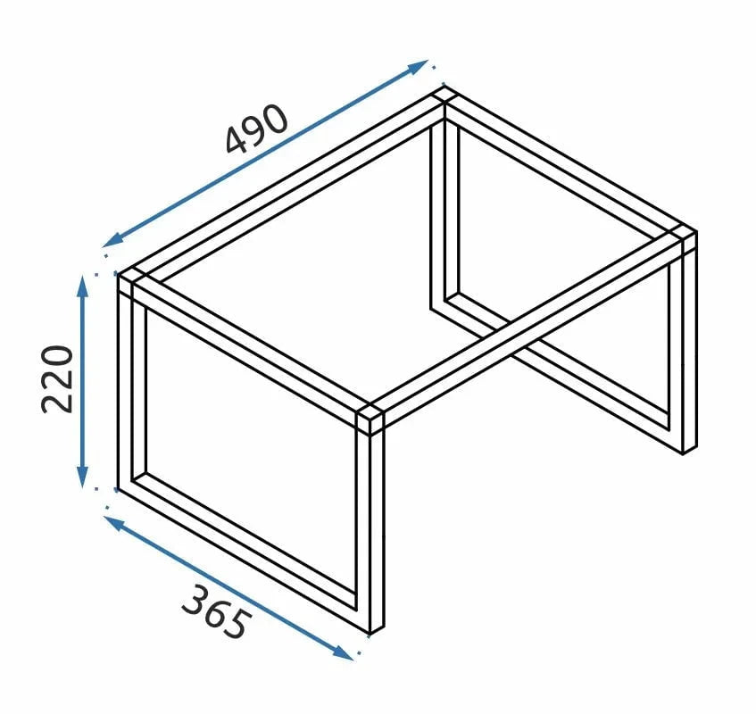 Lavoar din conglomerat Goya, 50 cm, alb + cadru