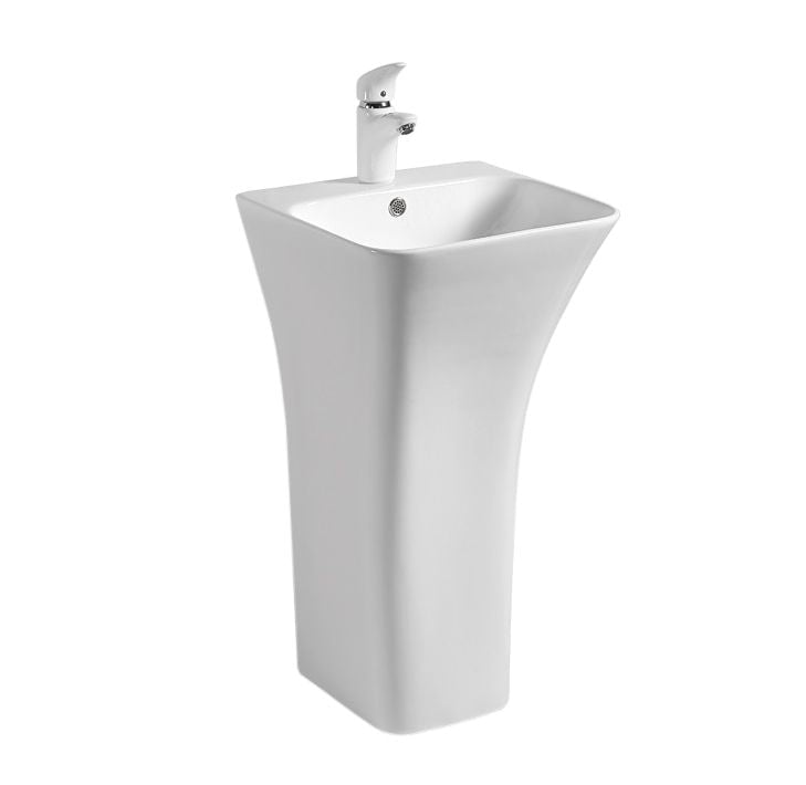 Lavoar freestanding 45.5 cm ceramic alb lucios – Rea Ada Slim