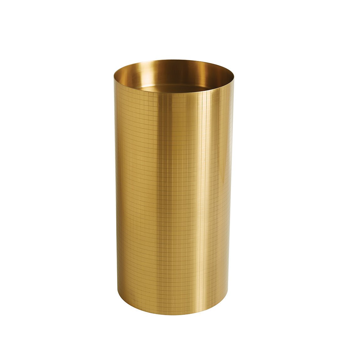 Lavoar freestanding Eima, 40 cm, rotund, otel inoxidabil, auriu, Elysium