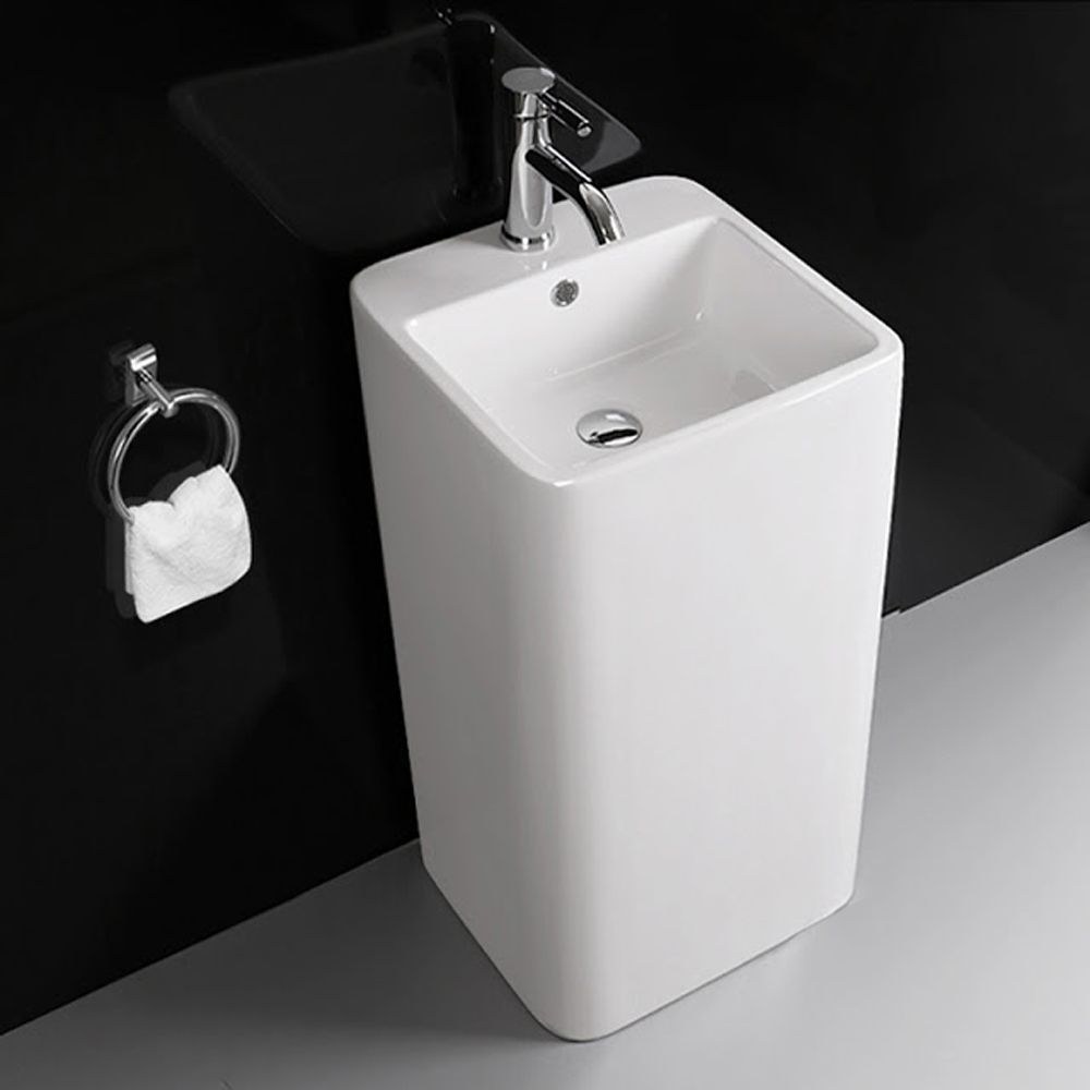 Lavoar freestanding Rea Calani Frida, 40 cm, alb