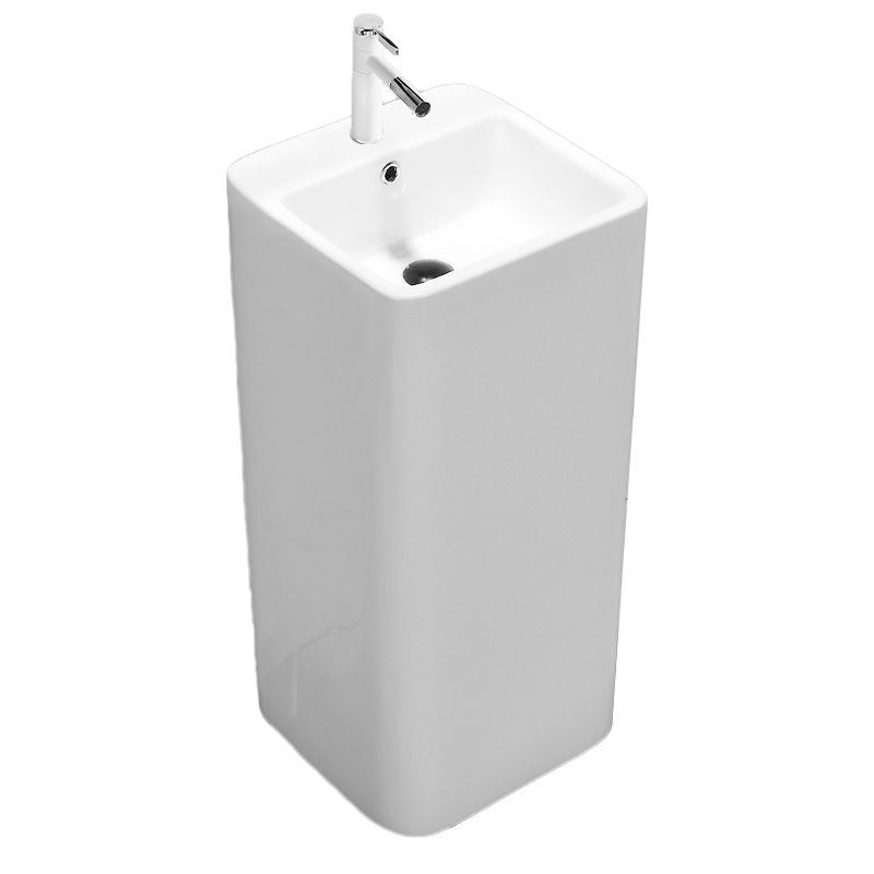 Lavoar freestanding Rea Calani Frida, 40 cm, alb