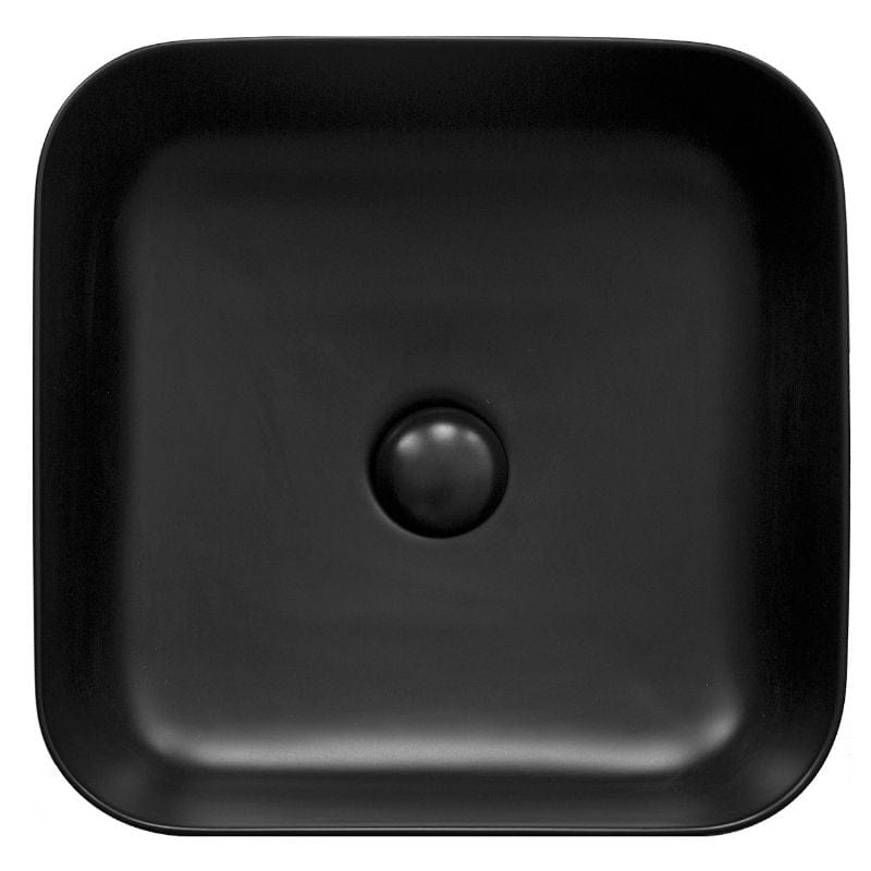 Lavoar pe blat Andra Fluminia, 38.5x38.5 cm, negru mat