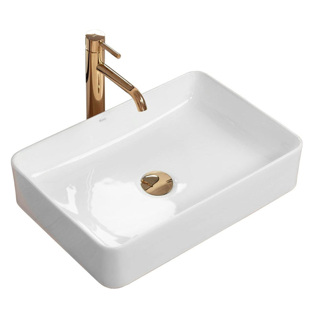 Lavoar pe blat ceramic Rea Avia  , latime de 34.5 cm,  alb