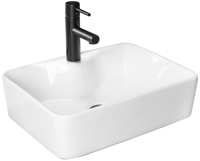 Lavoar pe blat ceramic Rea Kelly , latime de 38 cm, alb