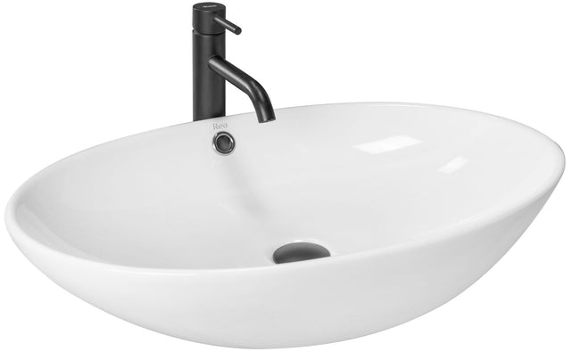Lavoar pe blat ceramic Rea Olga  , latime de 41.5 cm,  alb