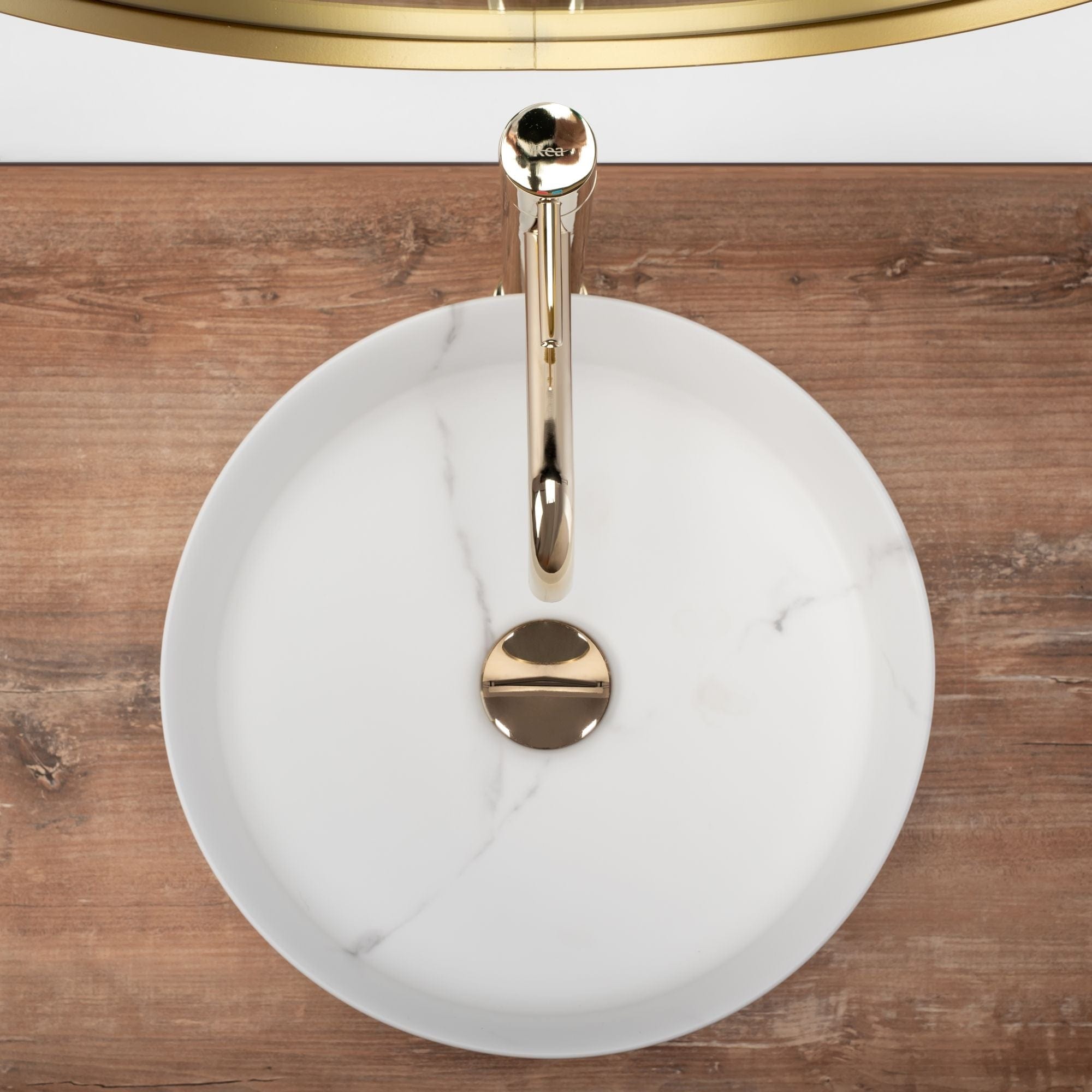 Lavoar pe blat ceramic Rea Sami , latime de 36 cm, alb mat