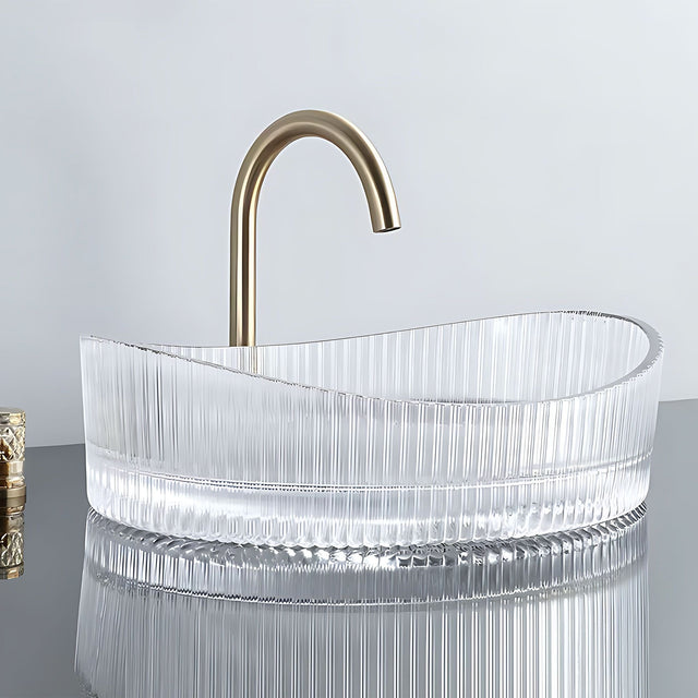 Lavoar pe blat de sticla Rea Harper, 50 cm, transparent