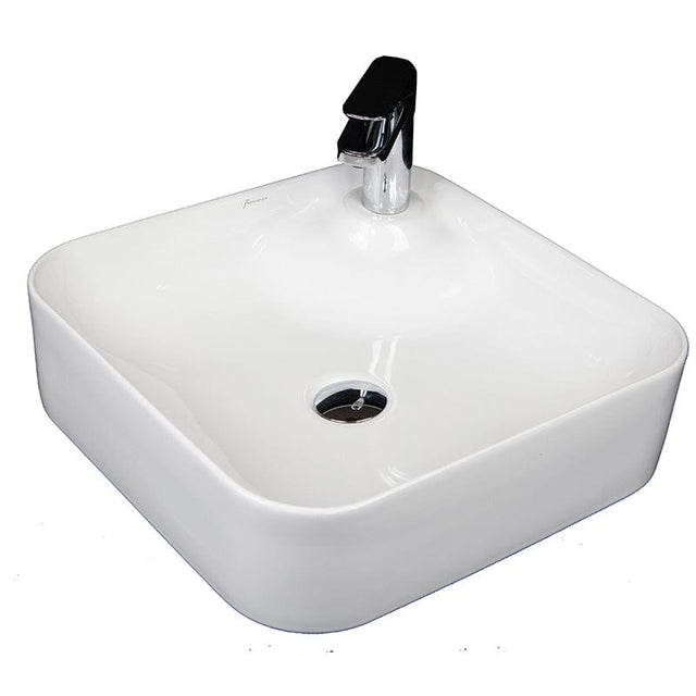 Lavoar pe blat Dionis Fluminia, 42.5 cm, patrat, alb