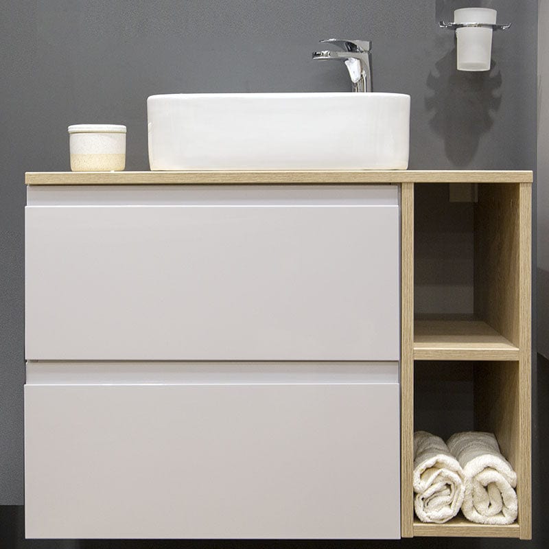 Lavoar pe blat Dionis Fluminia, 42.5 cm, patrat, alb