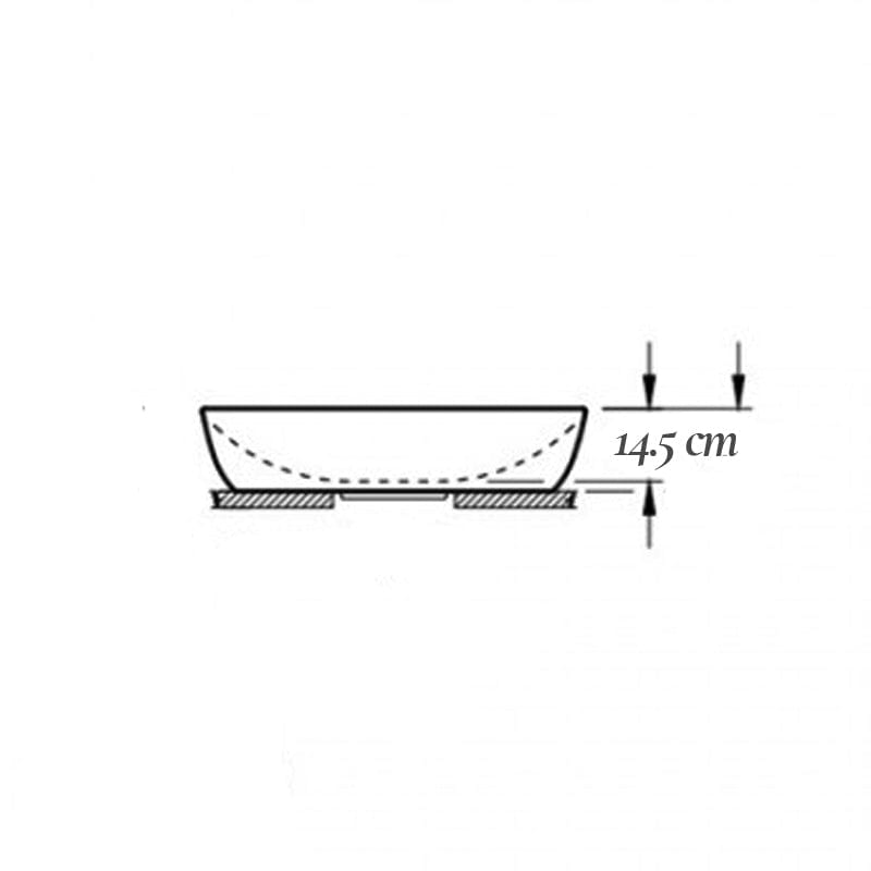 Lavoar pe blat Fluminia, Fides, 48.5 x 39.5 cm, finisaj alb