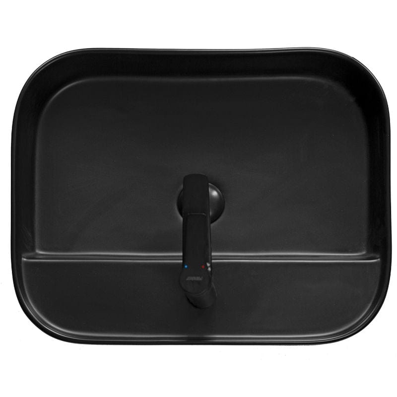 Lavoar pe blat, Juno-55MB Fluminia, 55x45 cm, negru mat