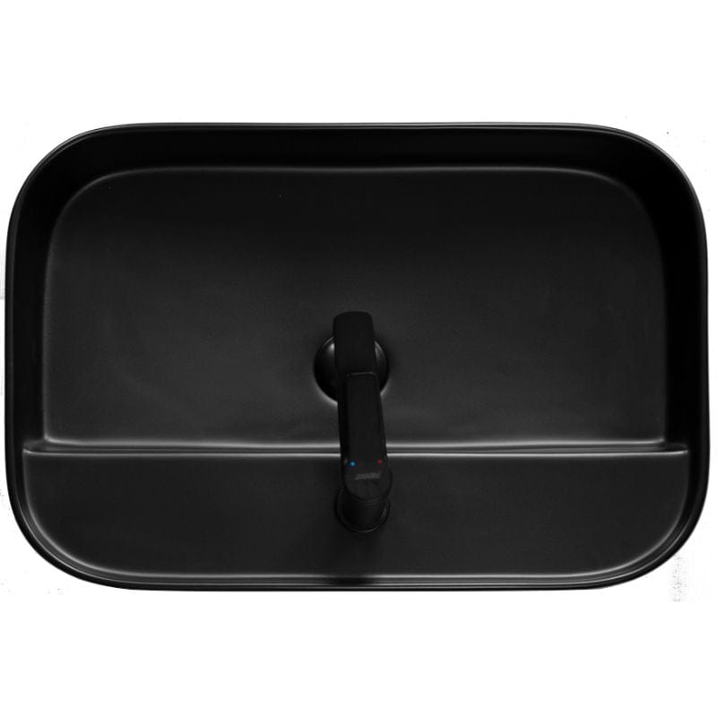 Lavoar pe blat, Juno-65MB Fluminia, 65x45 cm, negru mat