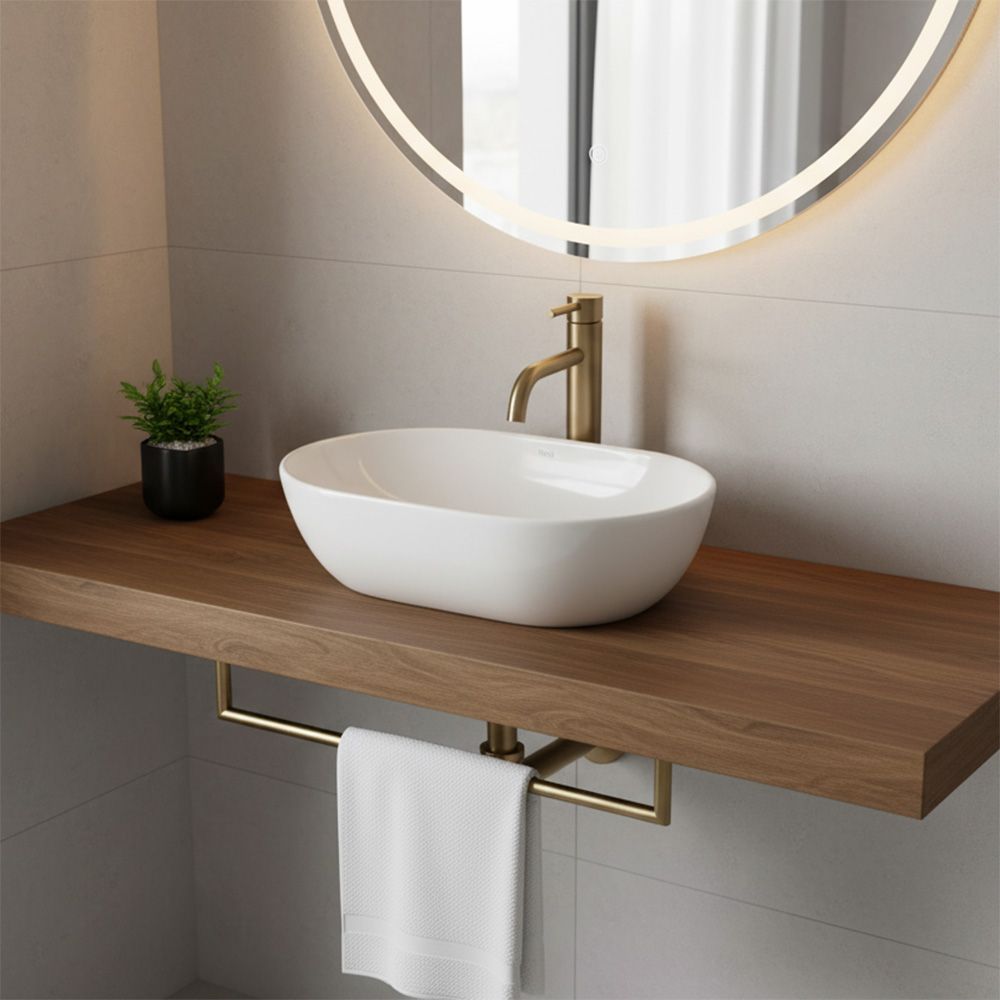 Lavoar pe blat Rea Amelia, 45 cm, alb