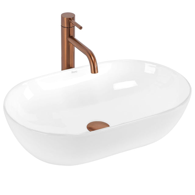 Lavoar pe blat Rea Amelia, 52 cm, alb