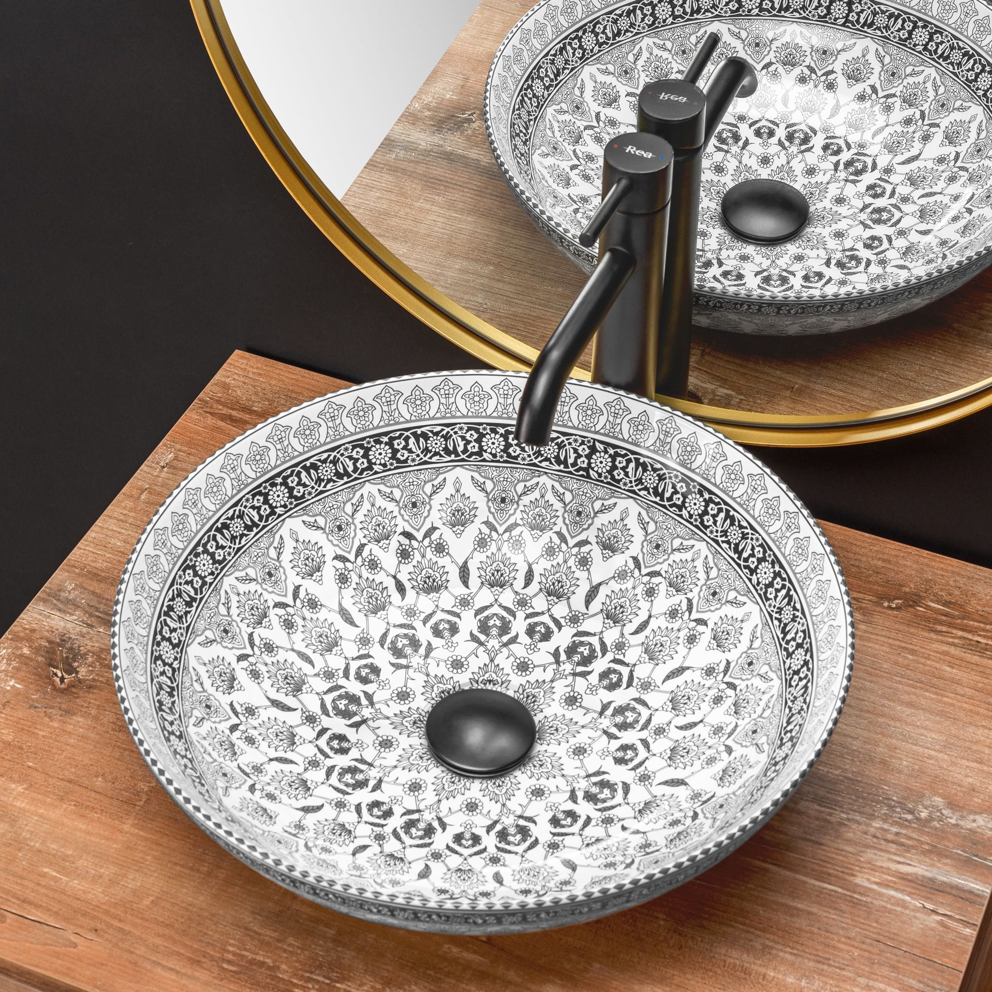 Lavoar pe blat Rea Arte design gri