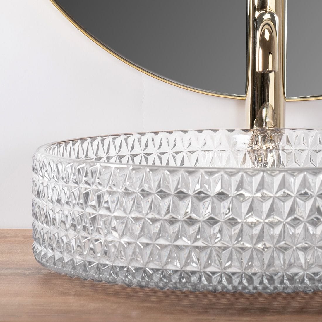 Lavoar pe blat Rea Cristal, 40 cm, transparent