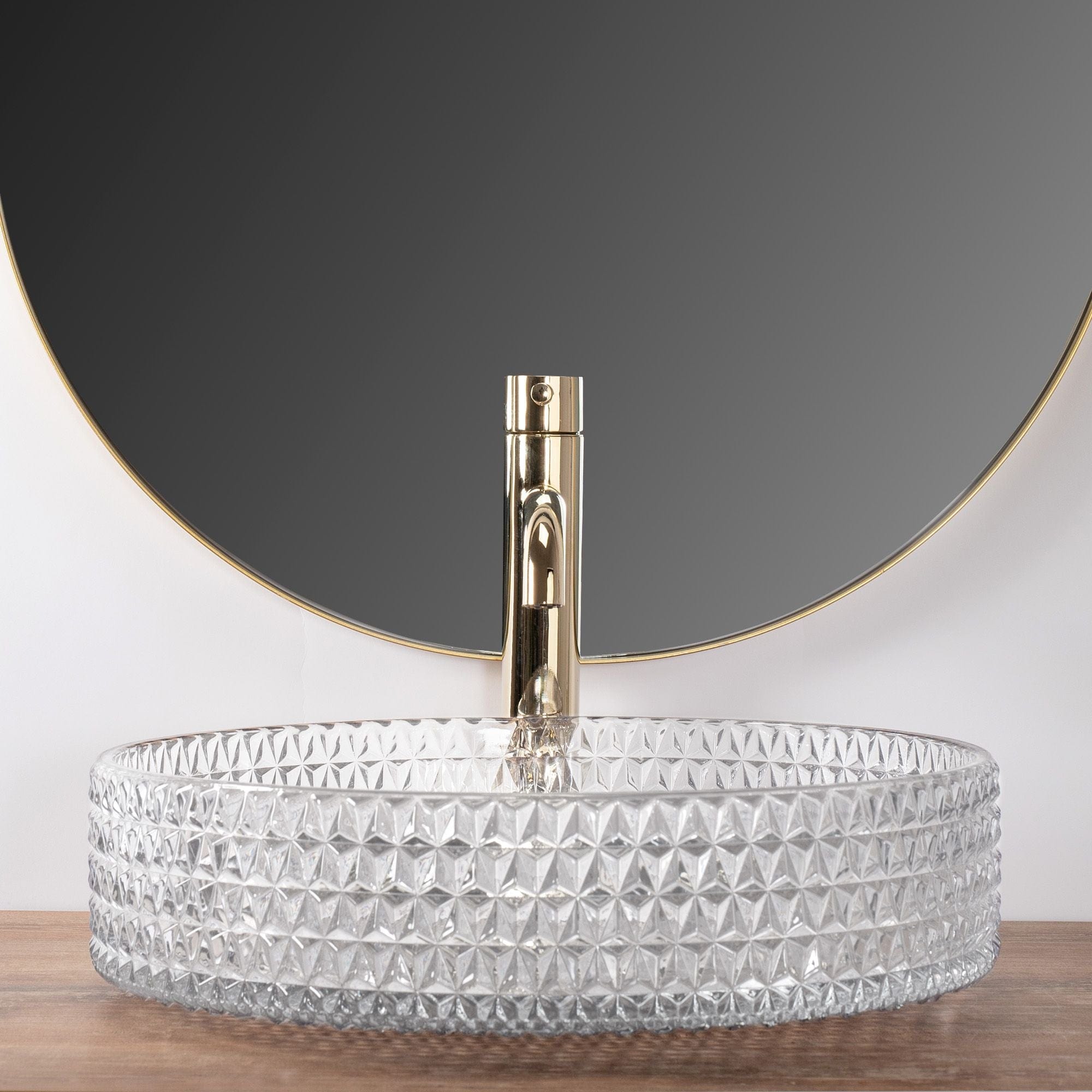 Lavoar pe blat Rea Cristal, 40 cm, transparent