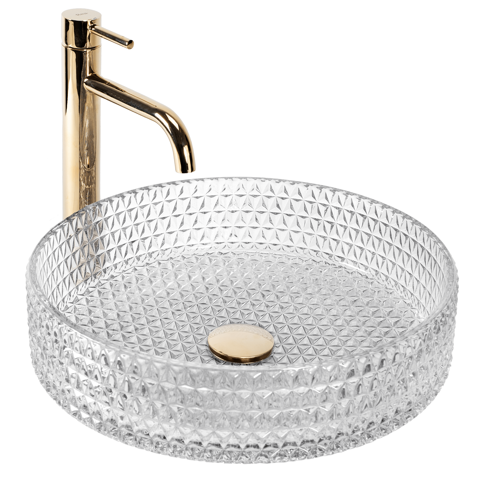 Lavoar pe blat Rea Cristal, 40 cm, transparent