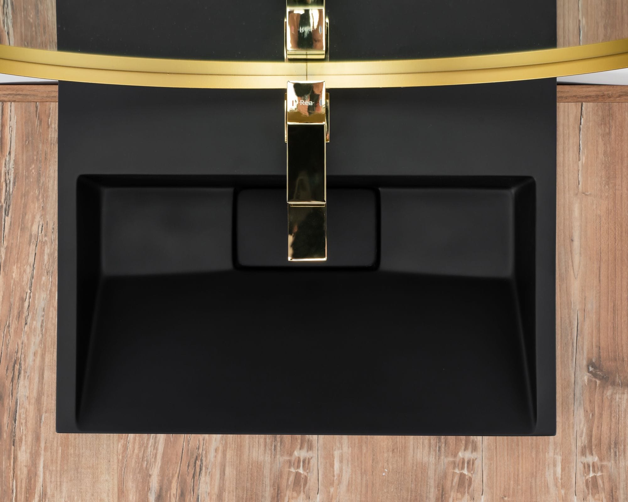 Lavoar pe blat Rea Goya, 50 cm, negru mat