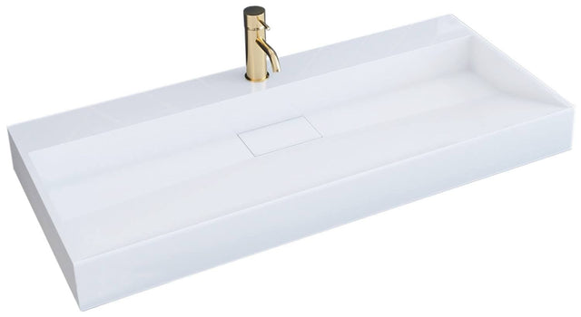 Lavoar pe blat Rea Goya alb 100 cm