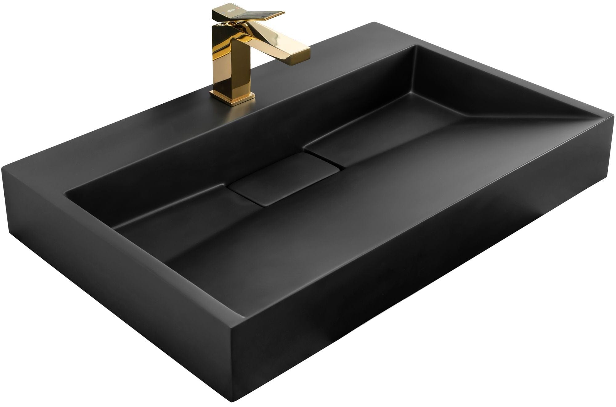 Lavoar pe blat Rea Goya negru mat 100 cm