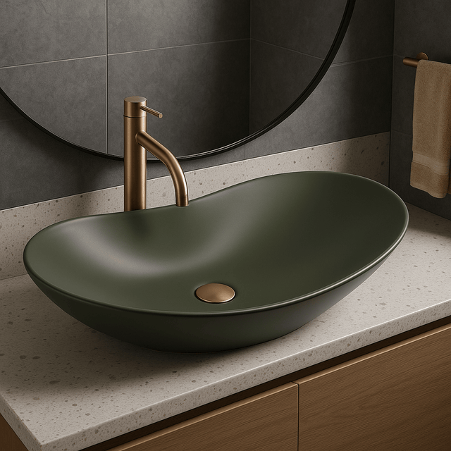 Lavoar pe blat Rea Royal, 61.5 cm, verde