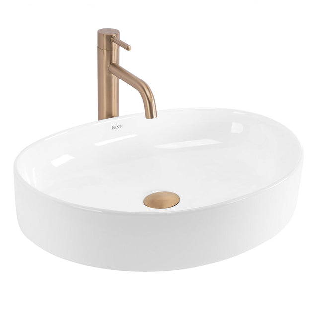 Lavoar pe blat Rea Sabina, 50 cm, alb
