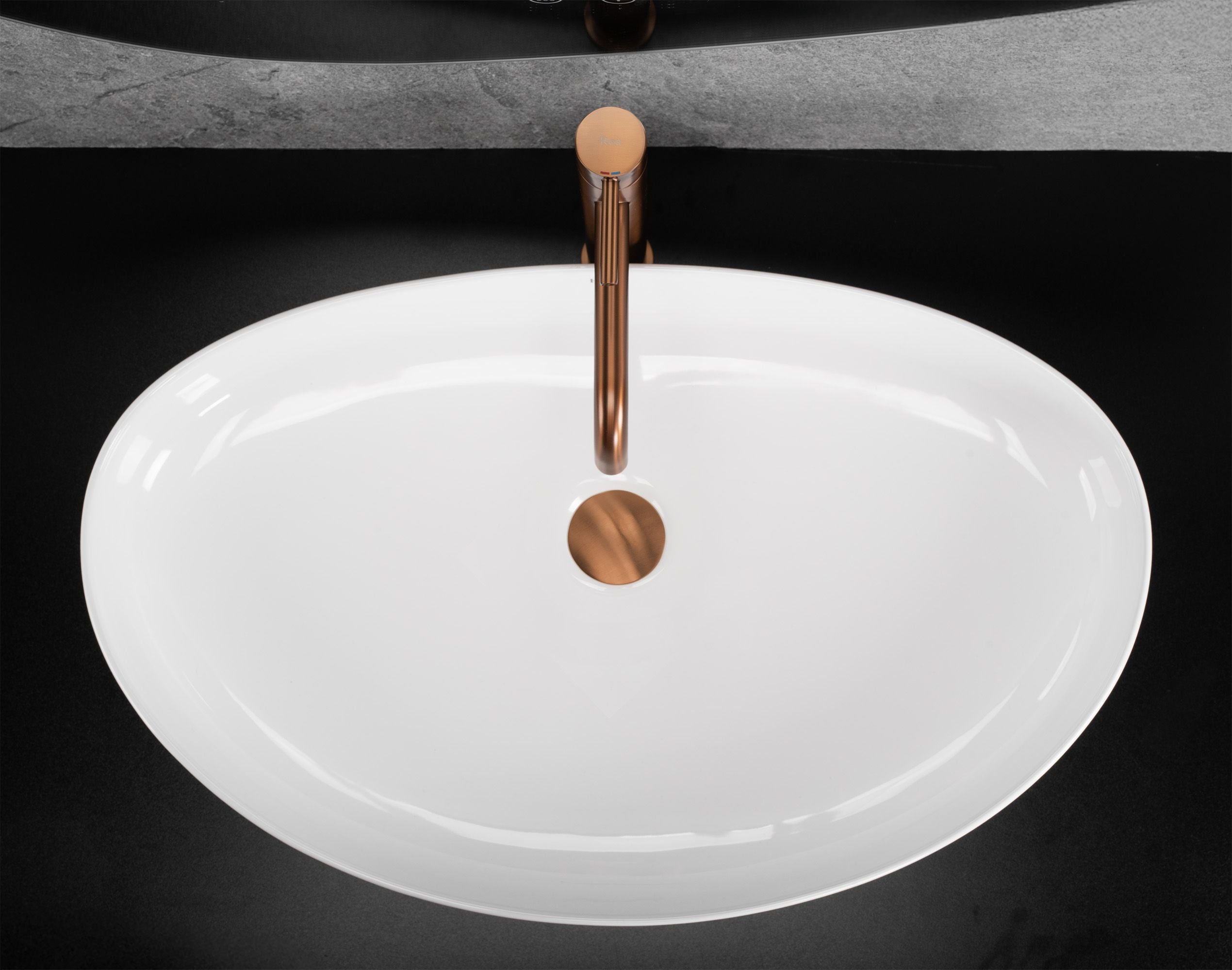 Lavoar pe blat Rea Sabina, 65.5 cm, alb