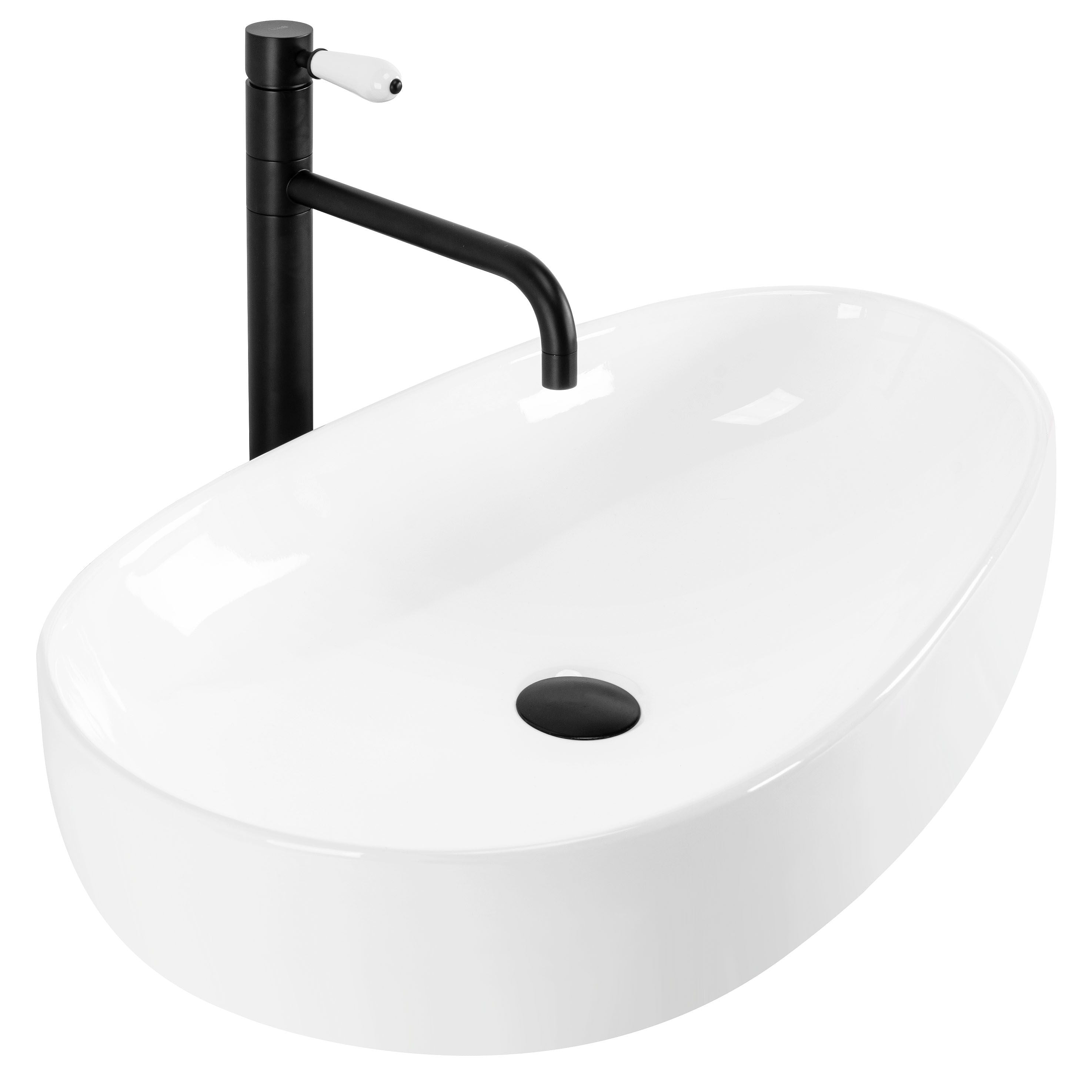 Lavoar pe blat Rea Sandra, 65 cm, alb