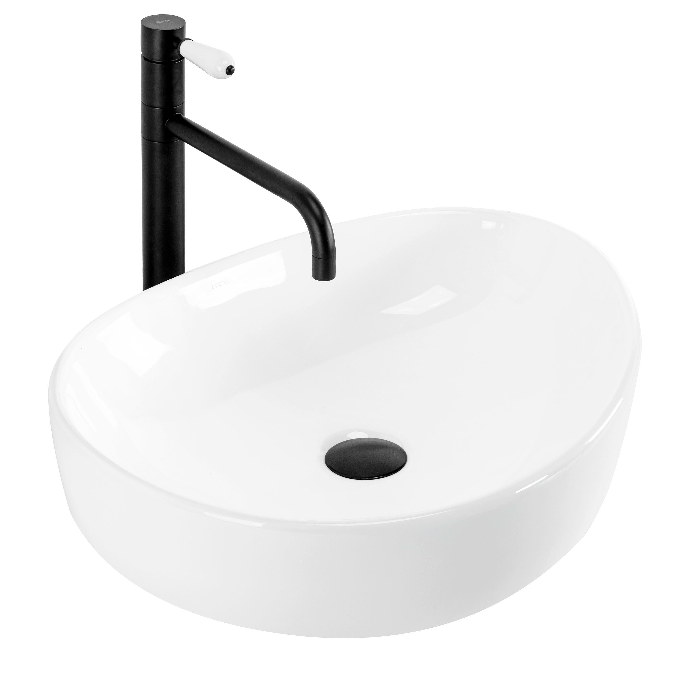 Lavoar pe blat Rea Vanila, 51 cm, alb