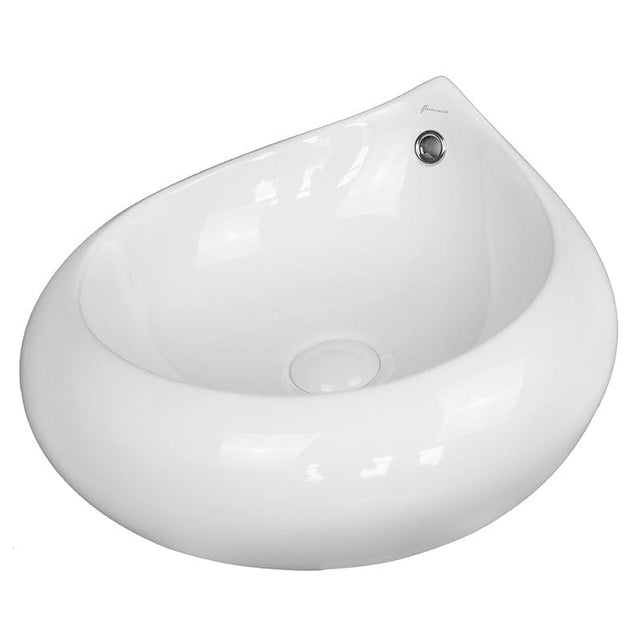 Lavoar pe blat Tear Fluminia, 47x47  cm, alb