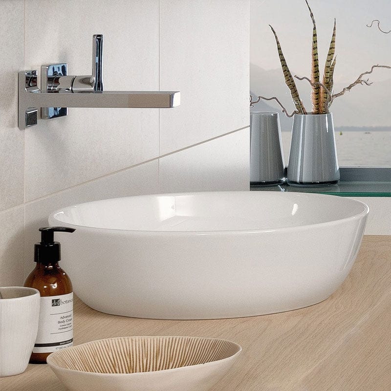 Lavoar pe blat Villeroy & Boch, Artis, rotund, 43 cm, alb, Titanceram