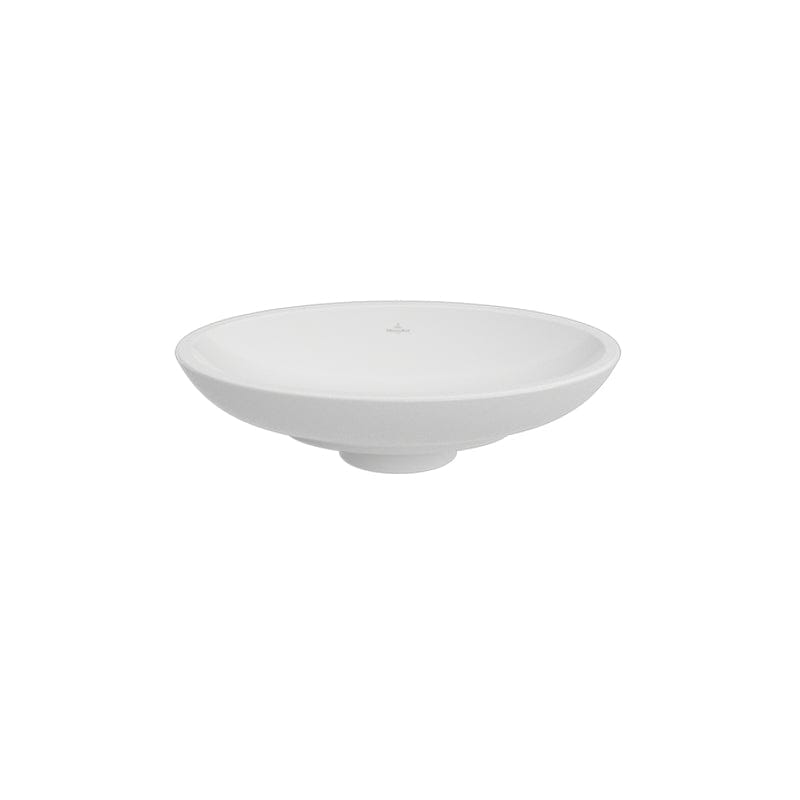 Lavoar pe blat Villeroy & Boch, Loop & Friends, oval, 63 cm, cu preaplin, finisaj alb