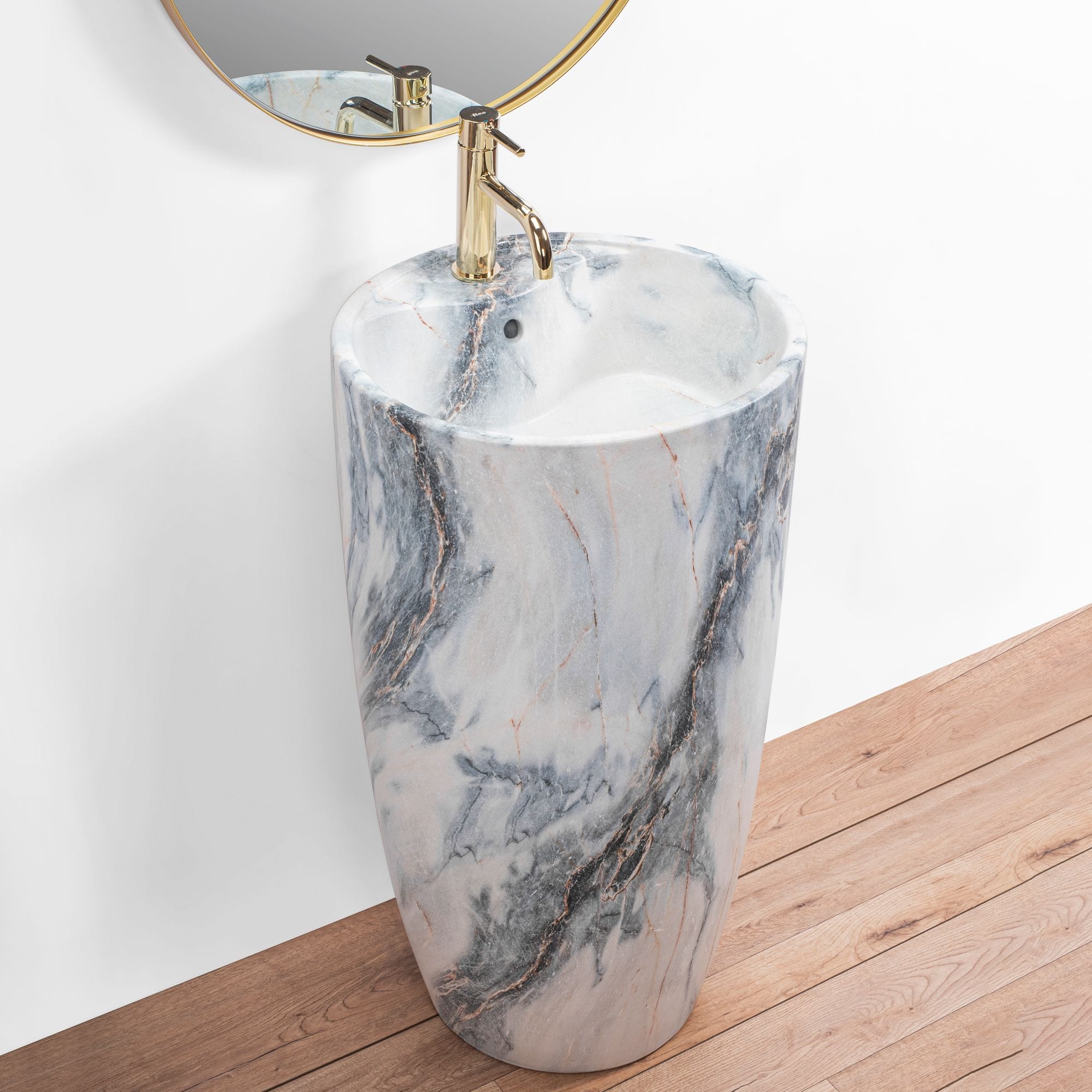Lavoar stativ ceramic Rea Anya, lățime de 45 cm,  granit mat