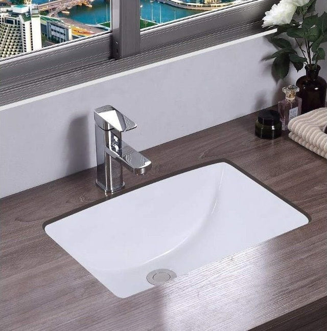 Lavoar sub blat ceramic  Rea Adela,  latime de 33 cm, alb