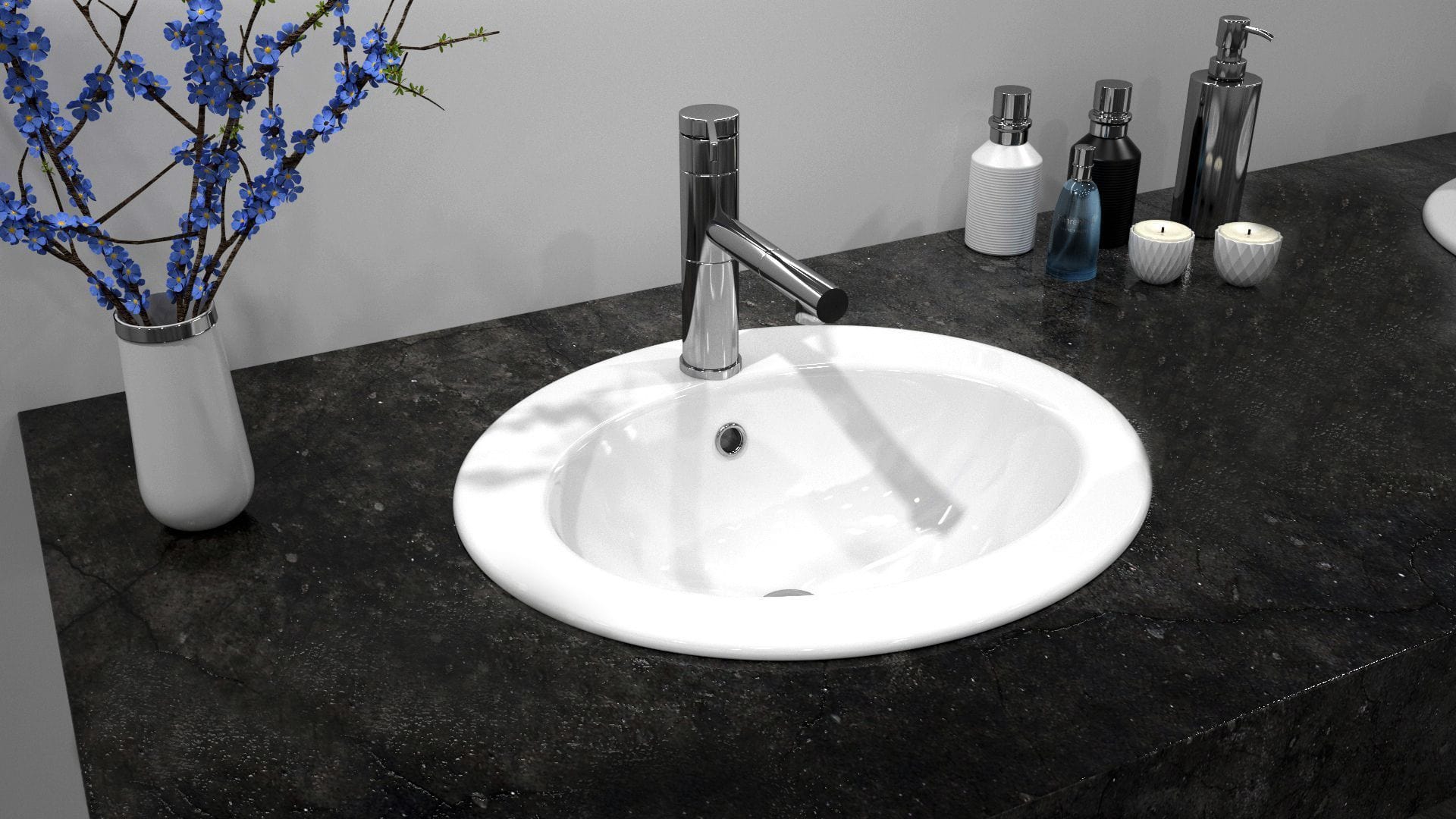 Lavoar suspendabil Rea Dalia, 51.5 cm, alb