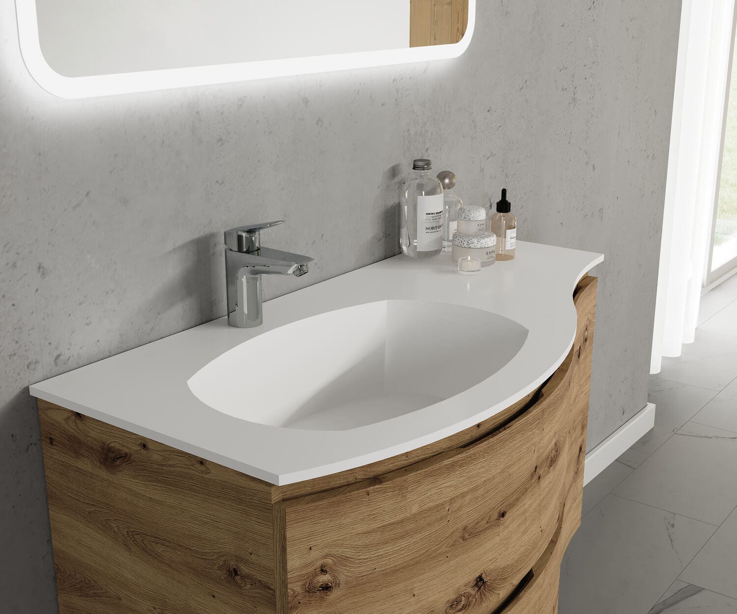 Mobilier baie SaviniDue, colecția Armonia 70, lățime de 70 cm, lemn