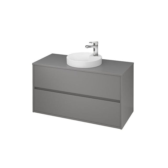 Mobilier suspendat Cersanit 100 cm, gri, pentru lavoar pe blat