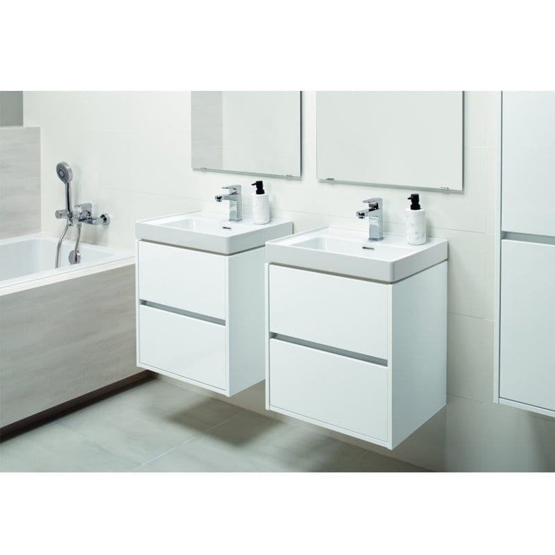 Mobilier suspendat Cersanit, Crea, cu două sertare, 100 cm, alb