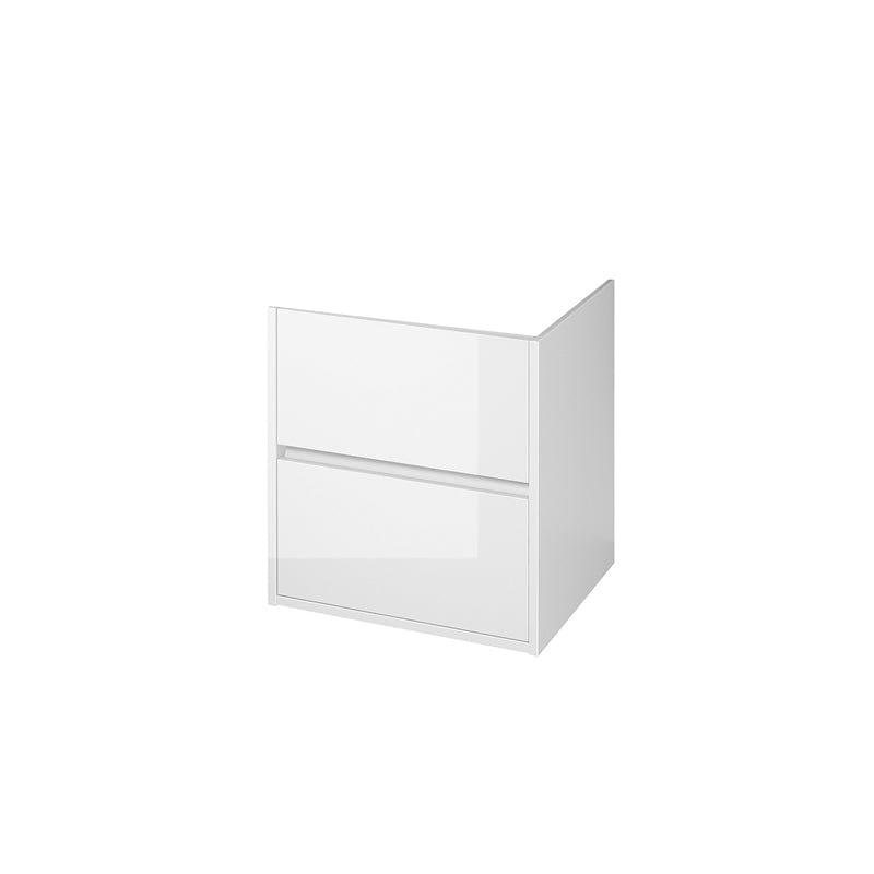 Mobilier suspendat Cersanit, Crea, cu două sertare, 60 cm, alb