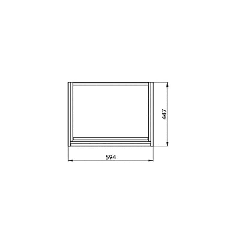 Mobilier suspendat Cersanit, Crea, cu două sertare, 60 cm, stejar