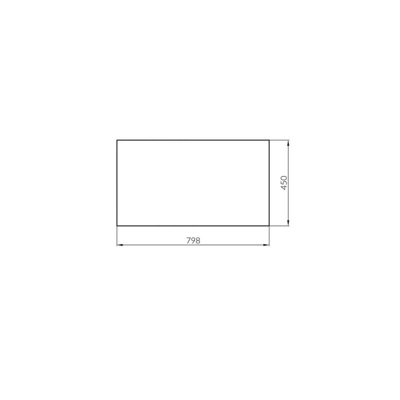 Mobilier suspendat Cersanit, pentru lavoar pe blat, 80 cm, finisaj alb