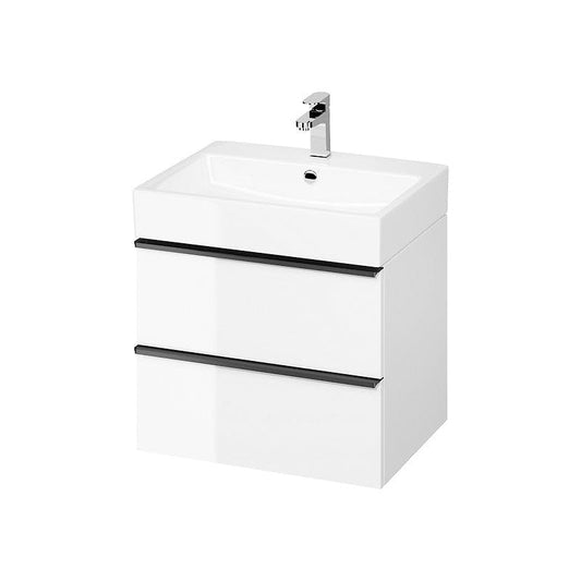 Mobilier suspendat Cersanit, Virgo, pentru lavoar încastrabil,60 cm, alb